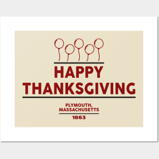 Happy Thanksgiving, Plymouth - Massachusetts Posters and Art